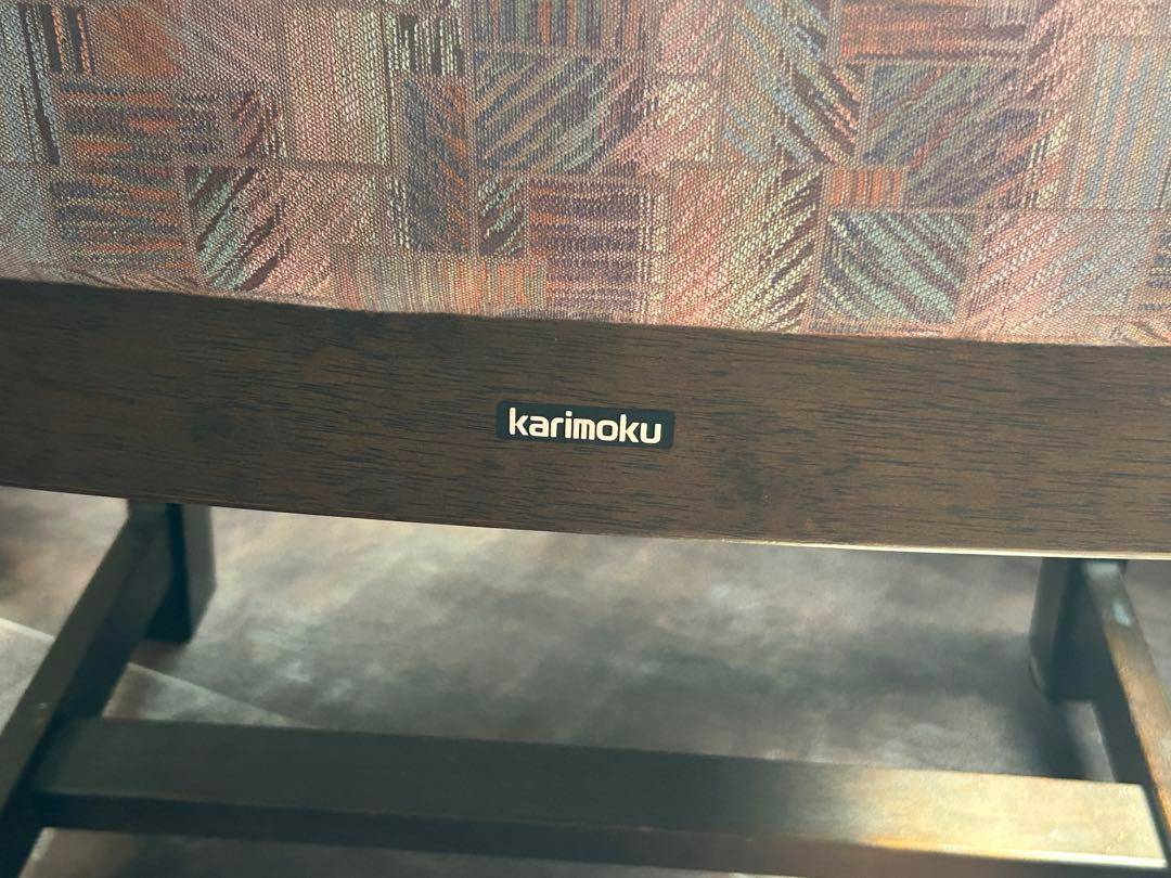 karimoku カリモク ヴィンテージチェア オールド 幾何学模様 2脚 nZ