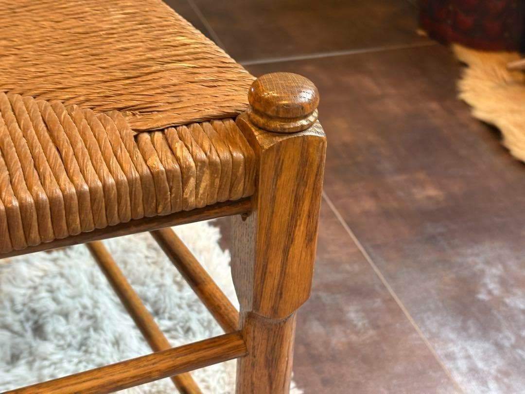 ① アンティーク ヴィンテージ オリバー ラッシュシート ハイバックチェア GZ