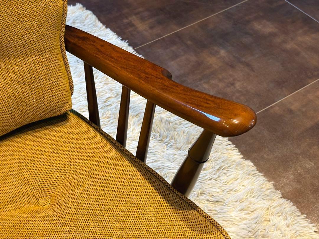 希少 尾州生地 リメイク カリモク 3人用ソファ クラシック コロニアル SRZ