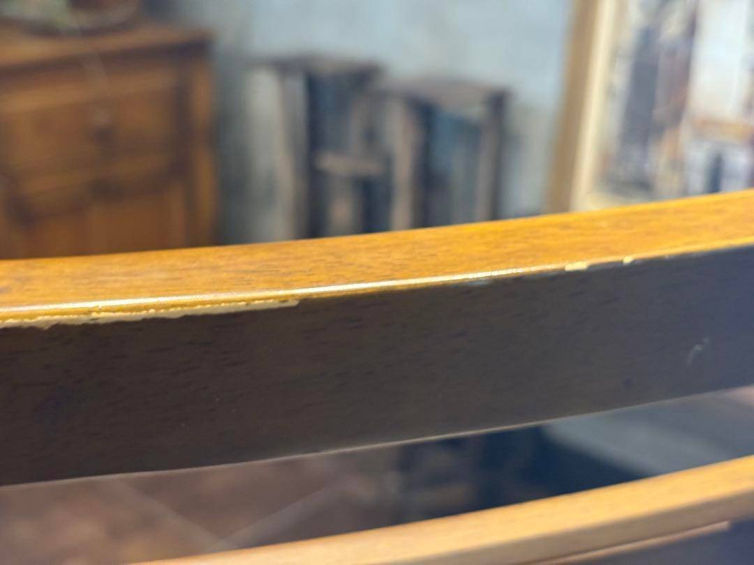 IDC 大塚家具 ダイニング リビングチェア ブラックレザー ビンテージ H