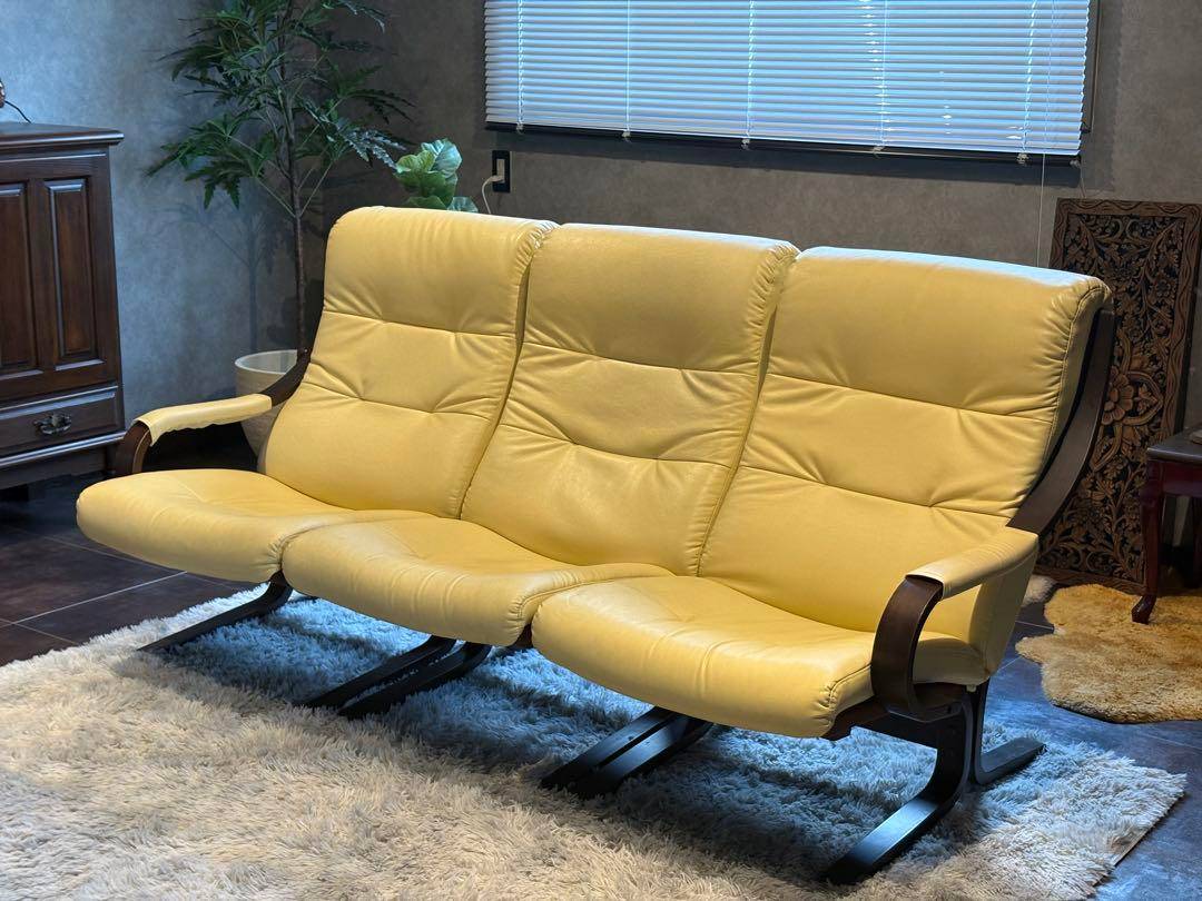 フジファニチア FUJIFUNITURE Agio 3人 セパレートソファ Gn