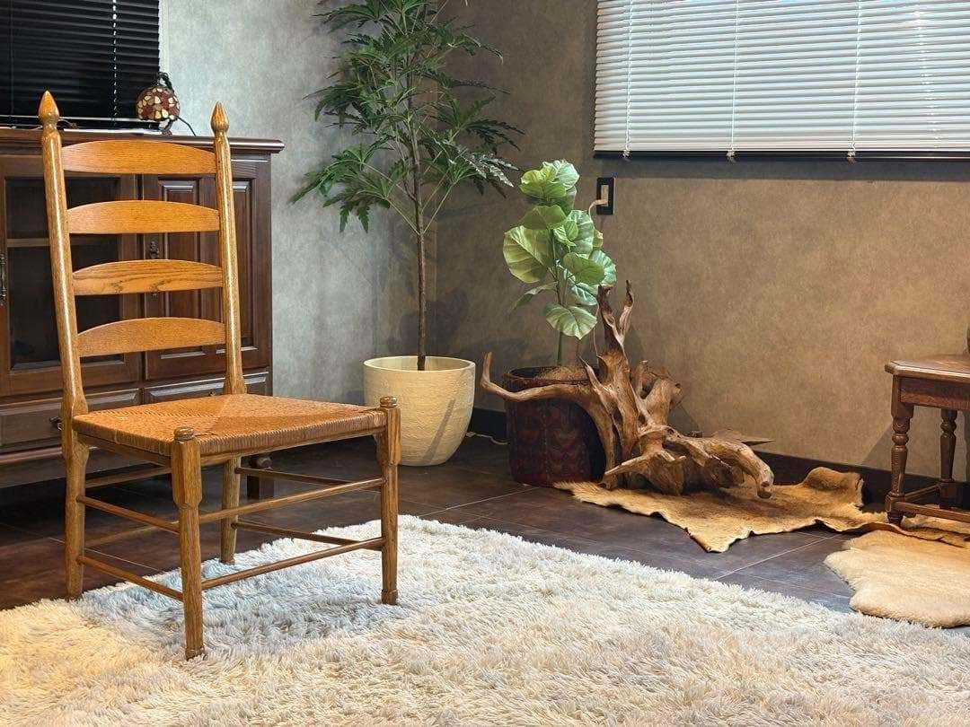 ① アンティーク ヴィンテージ オリバー ラッシュシート ハイバック