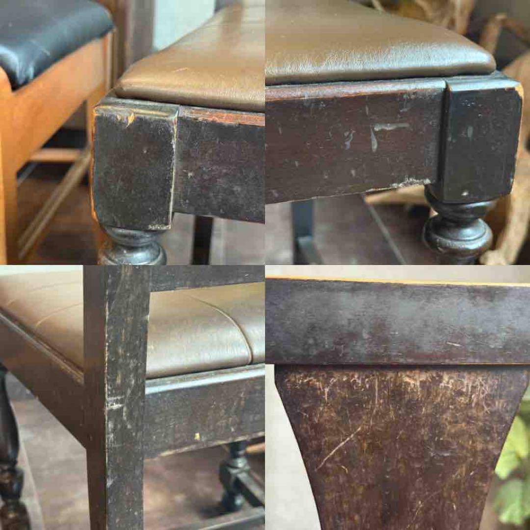 アンティーク ヴィンテージチェア クラシック レトロ 古家具 2脚セット IZ