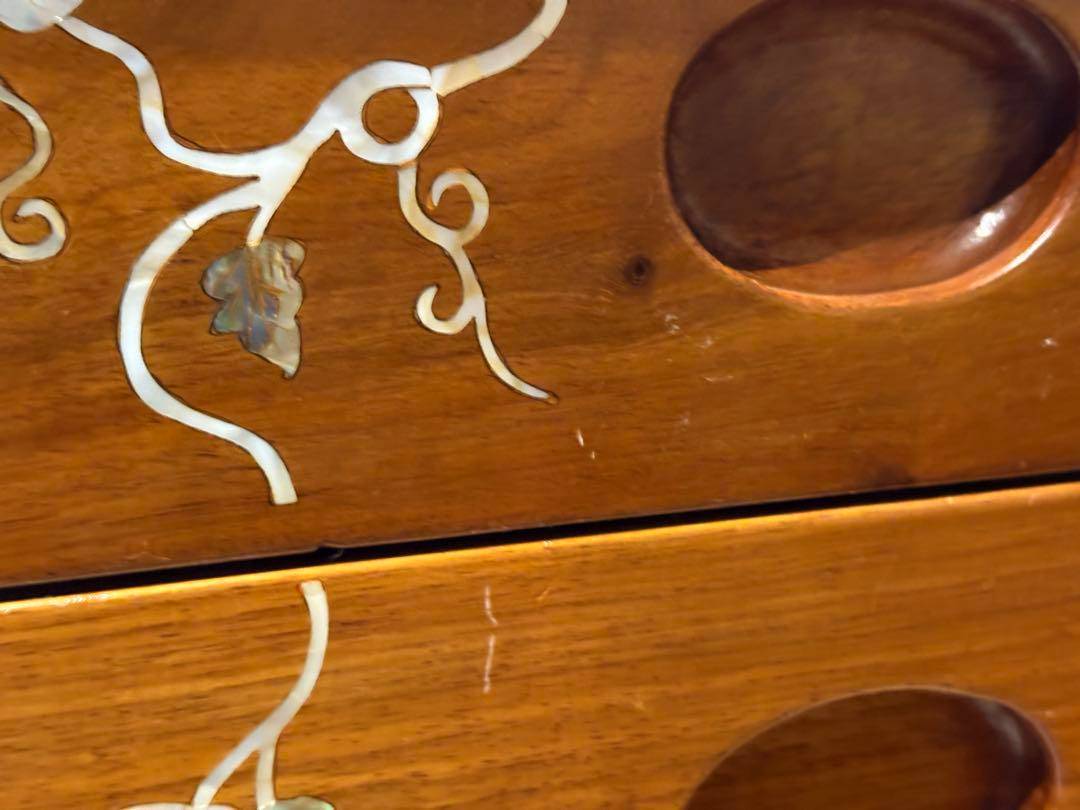 希少 唐木 5段チェスト 螺鈿細工 螺鈿家具 アンティーク 骨董 花梨 GZ