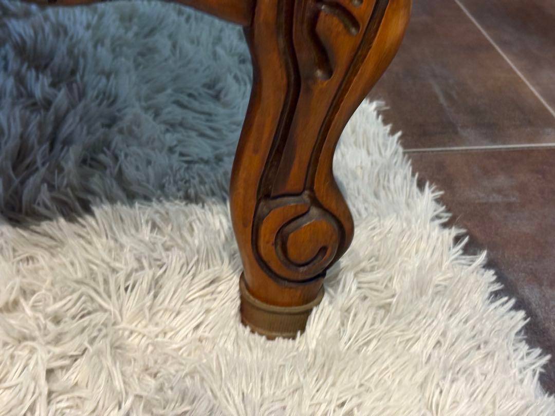 イタリア アンティーク ロココ クラシック 鋲打 リベット 猫脚 金華山織 KG