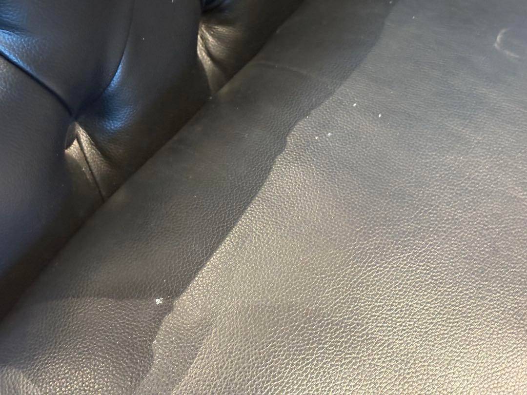 ヴィンセント ボタンダウン ソファ アンティーク レザー ブラック IZZ