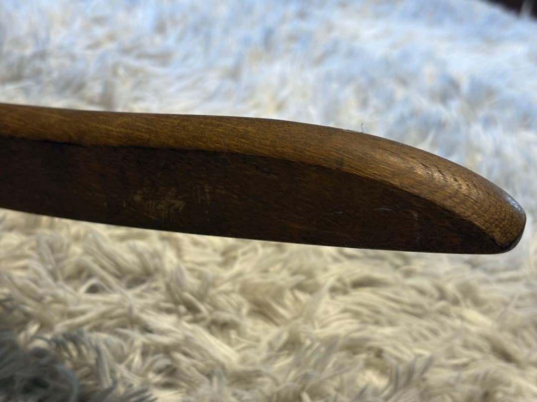 ①飛騨産業 キツツキマーク ロッキングチェア ダイニングチェア ビンテージ nG