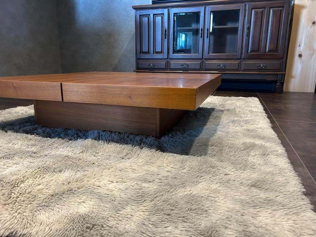 モダン ローテーブル スクエア型 ウォールナット スクエアテーブル 正方形 nZ