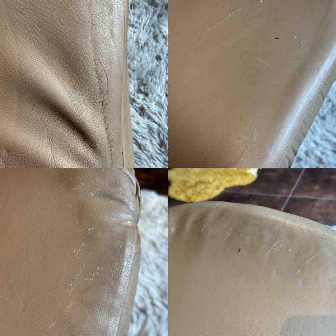 ②FUKURA フクラ レザー ヴィンテージ レトロ 本革 ミッドセンチュリー