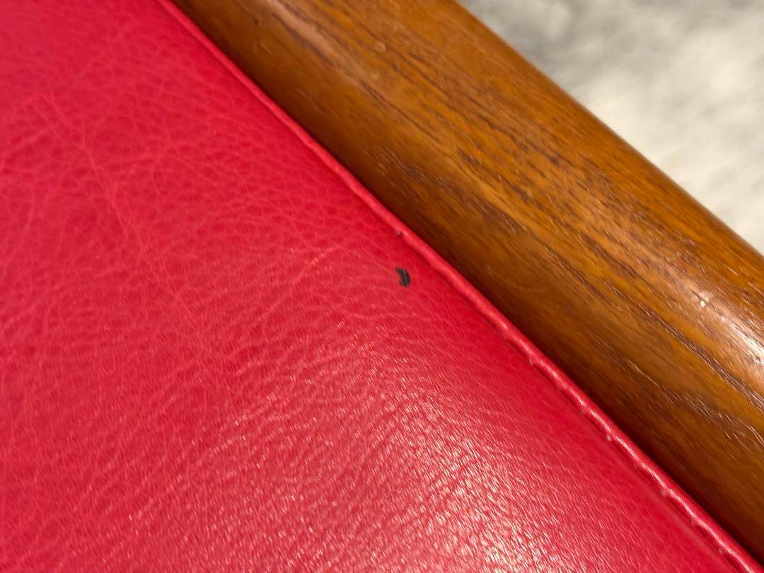 Lオルセン&サン L. olsen & son チーク無垢材 レッドレザー IN