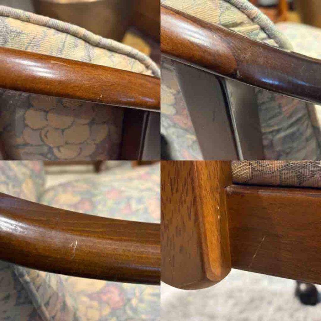 ②karimoku カリモク アームチェア ダイニングチェア キャスター付 nZ