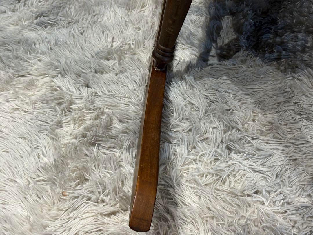 超希少 ウルフロッキングチェア 無垢材 クラシック アジアン 木彫り INR