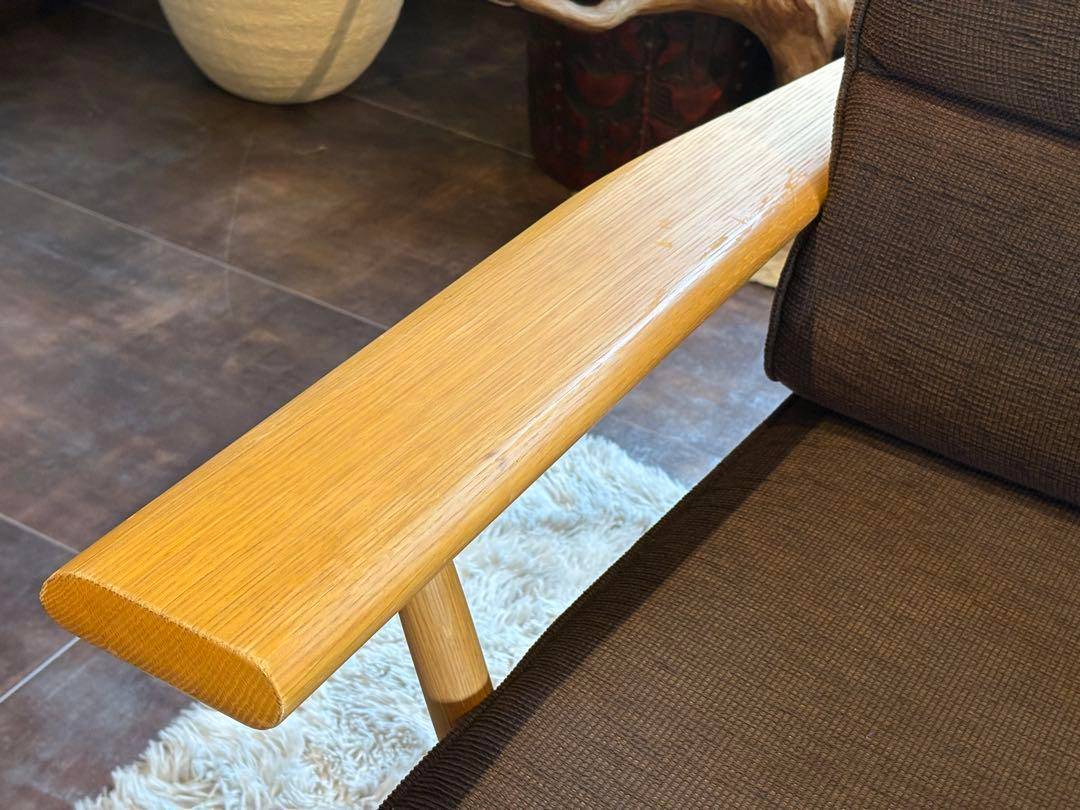 ①飛騨産業 HIDA カヤ KAYA 1Pソファ オーク無垢材 ラウンジ NG