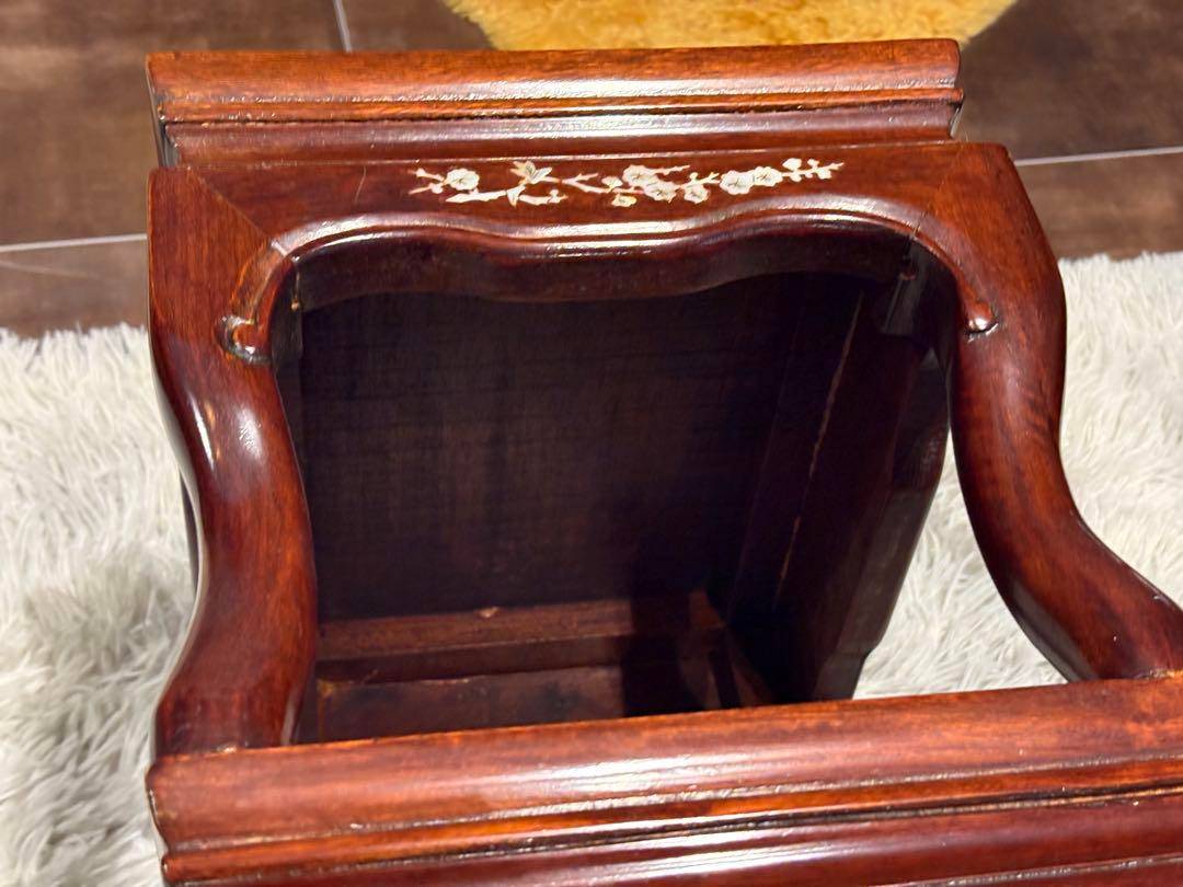 希少 螺鈿細工 螺鈿家具 サイドテーブル 古美術 アンティーク SZ