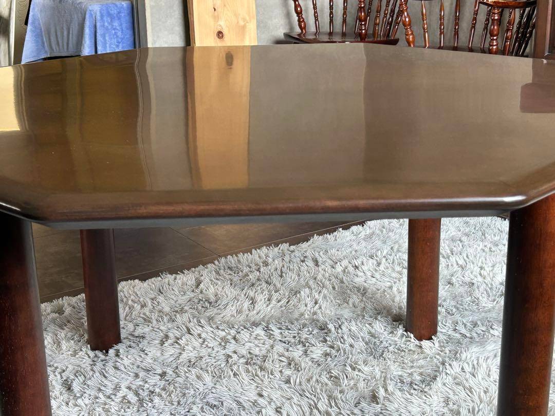 希少品 FUJI FUNITURE フジファニチア レトロ 八角形テーブル
