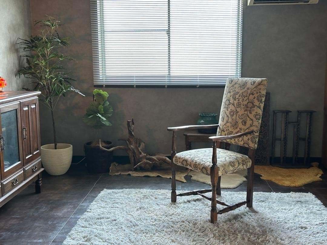 希少　イギリス　英国　アンティーク　ヴィンテージ　ハイバックチェア　SZ