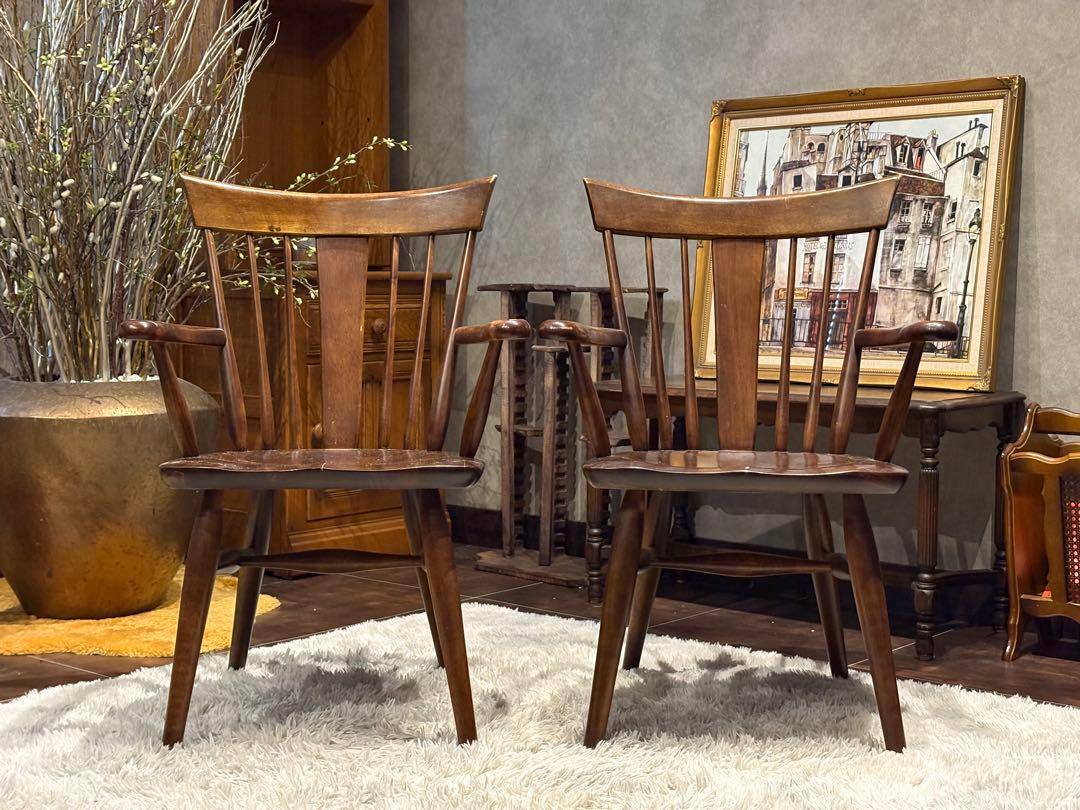 KASHIWA 柏木工　ウィンザーチェア　アームチェア　アンティーク　SY