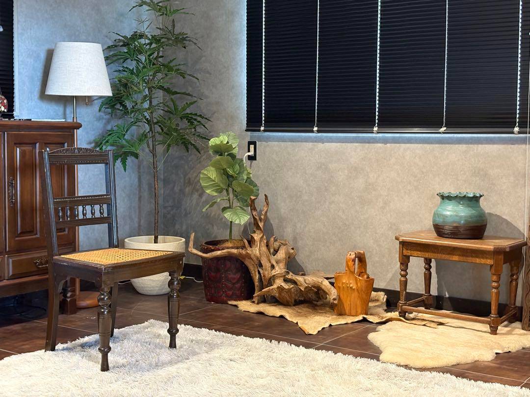 希少　フレンチクラシック　アンティークチェア　ヴィンテージ　無垢材　ラタン　IH