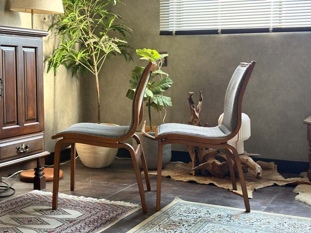 ②オールドカリモク karimoku ヴィンテージチェア　ビンテージチェア　RZ