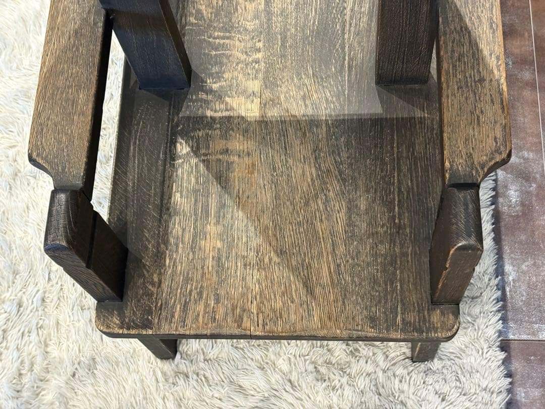 希少　oakshop オークショップ　オーク材　両側ハイバックチェア　英国　nH