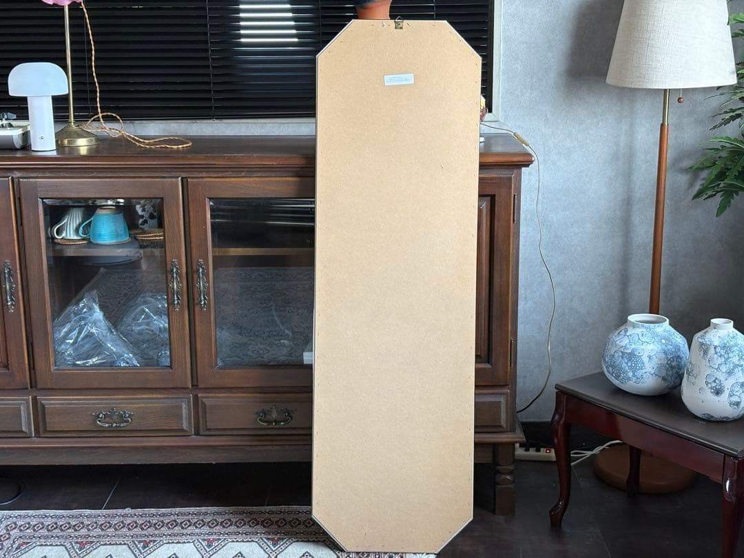 八角形　クラシック　鏡　トールミラー　イタリア製　面取ミラー　インテリア　IZ