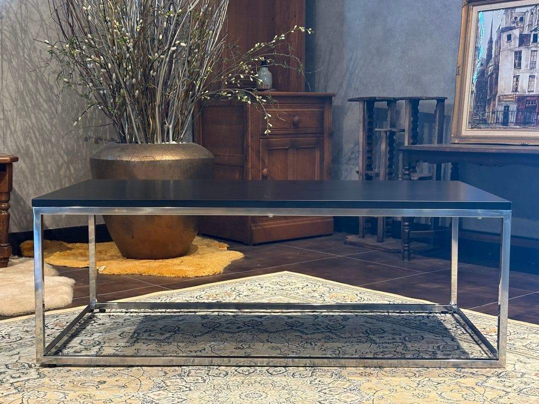 ローテーブル センターテーブル フラットローテーブル ブラック モダン SG