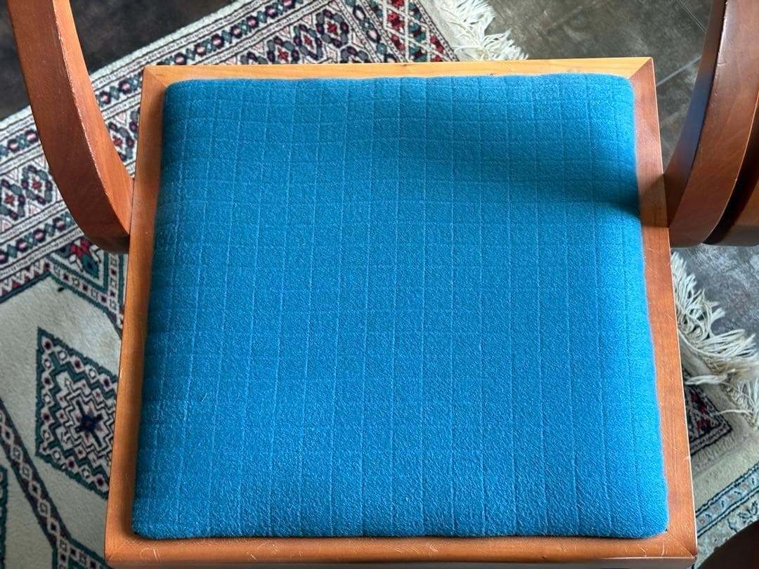 尾州生地リメイク　Porada　木製チェア　椅子　イタリア家具　2脚セット　YZ