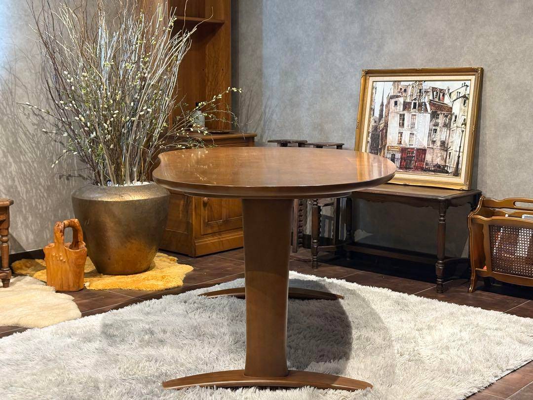 HIDA 飛騨産業　クレセント　ダイニングテーブル　リビング　豆型 nRZ