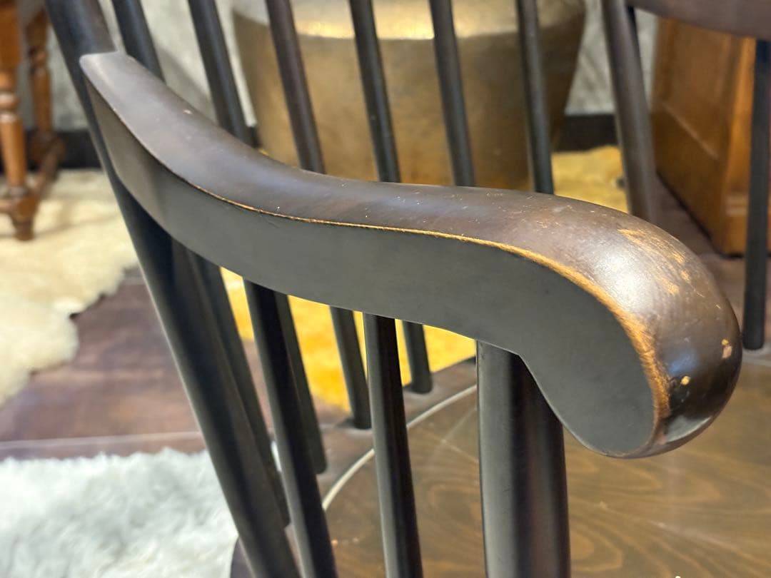 飛騨産業　キツツキマーク　ロッキングチェア　ダイニングチェア　アンティーク　IG