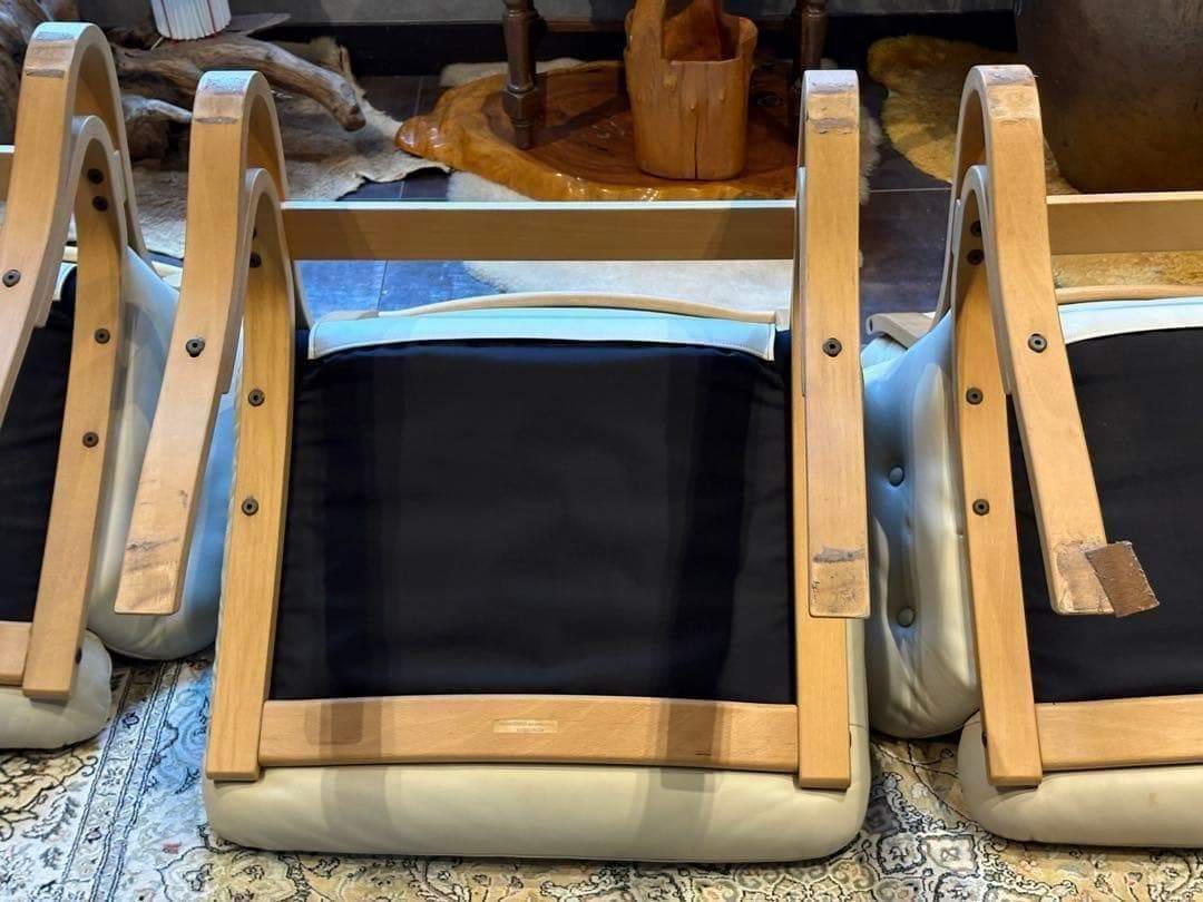 3人掛け本革ソファ　カリモク　karimoku セパレートソファ　3脚　InZ