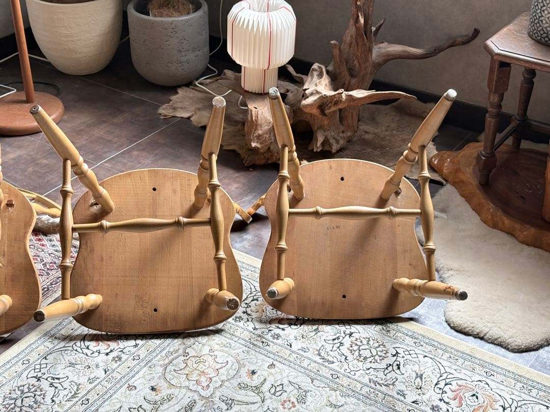 ウィンザーチェア　ナチュラル　スポークチェア　レトロ　ビンテージ　SZ