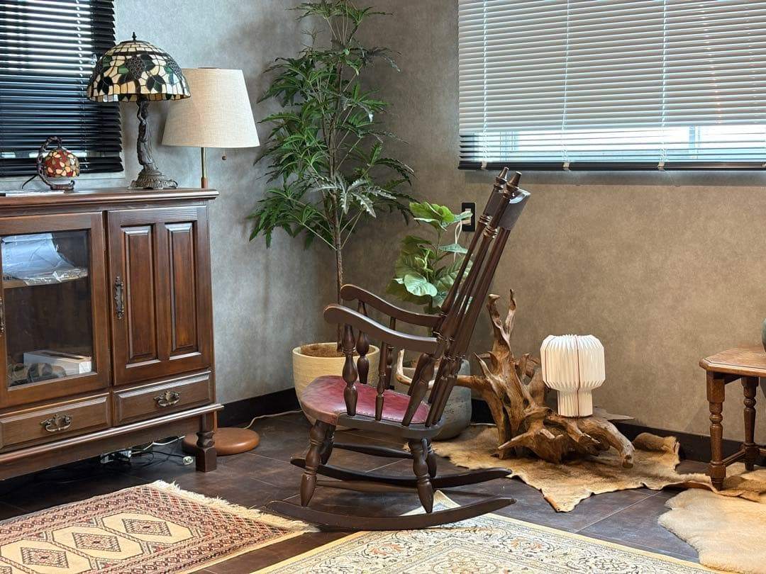 TAIHEI　太平家具　WINDS　ロッキングチェア　リベット打　レザー　nZ