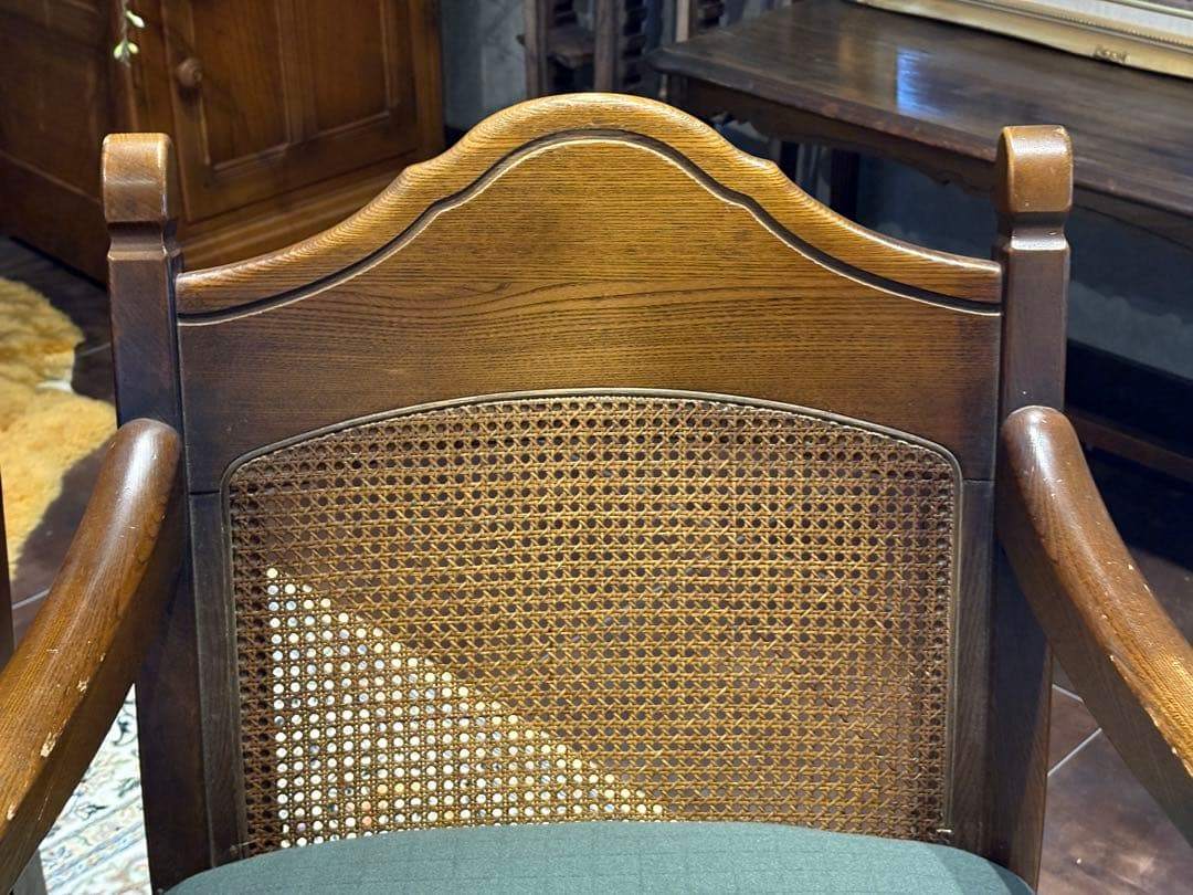 ②飛騨産業 キツツキマーク アームチェア ダイニングチェア リメイク