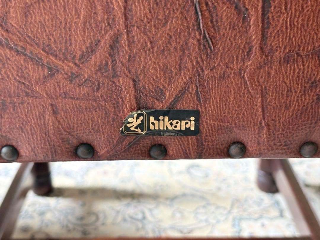 ⑤光製作所　hikari ビンテージチェア　レトロ　鋲打　２脚セット　SZ