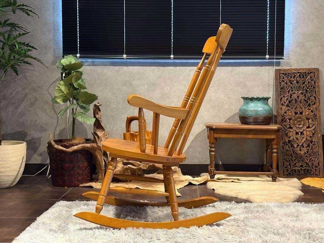 ロッキングチェア　ナチュラル　ヴィンテージ　ビンテージ　レトロ　ゆり椅子
