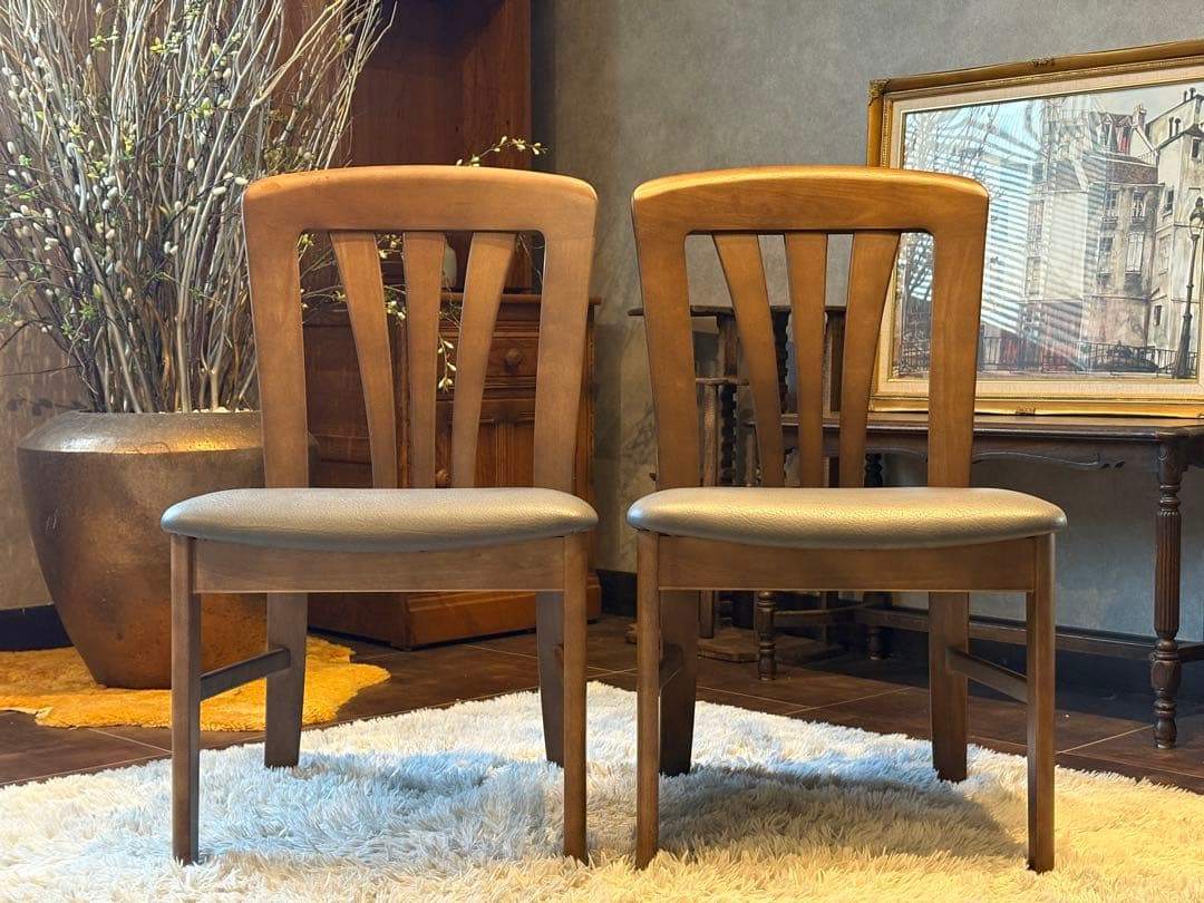 ②karimoku カリモク ダイニングチェア リビングチェア 合皮レザー IG