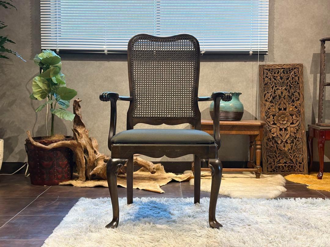 USビンテージ　アームチェア　猫脚　クラシカル　アメリカン　ブルックリン　洋風