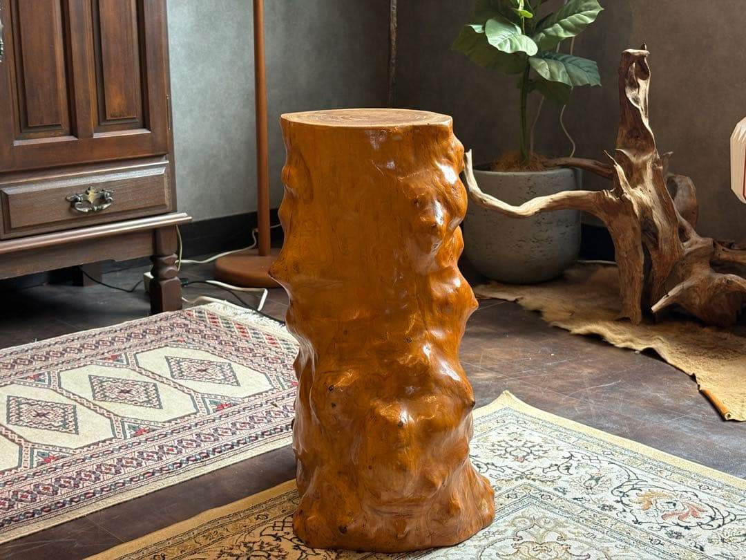 屋久杉　こぶ材　ウッド　オブジェ　丸太　無垢材　インテリア　ディスプレイ家具　G