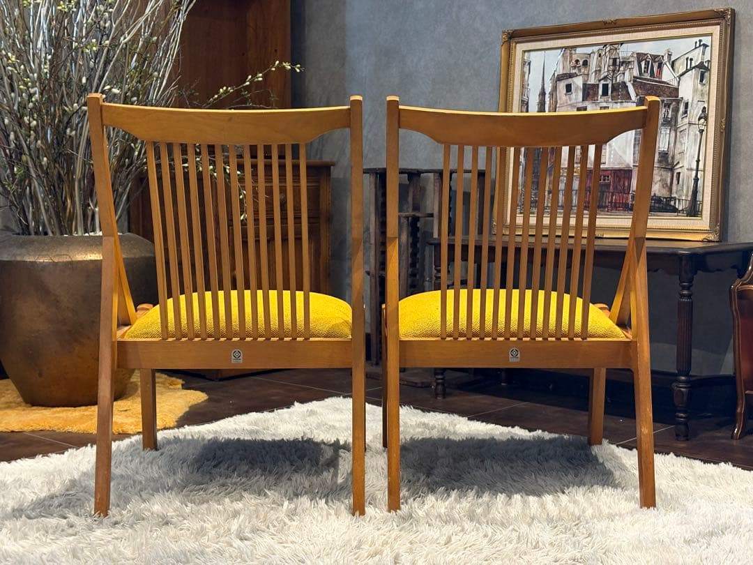 SHIRAKAWA シラカワ　飛騨高山　ダイニングチェア　尾州生地リメイク　nZ