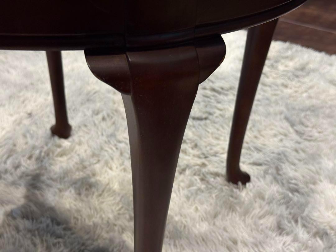 maruni クラシック　猫脚　ラウンドテーブル　ガラステーブル　オールドマルニ