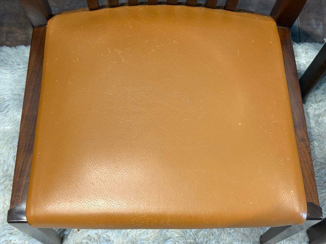 希少　飛騨産業　グリーンレザー　domani ドマーニ　スポークチェア　nG 飛騨産業