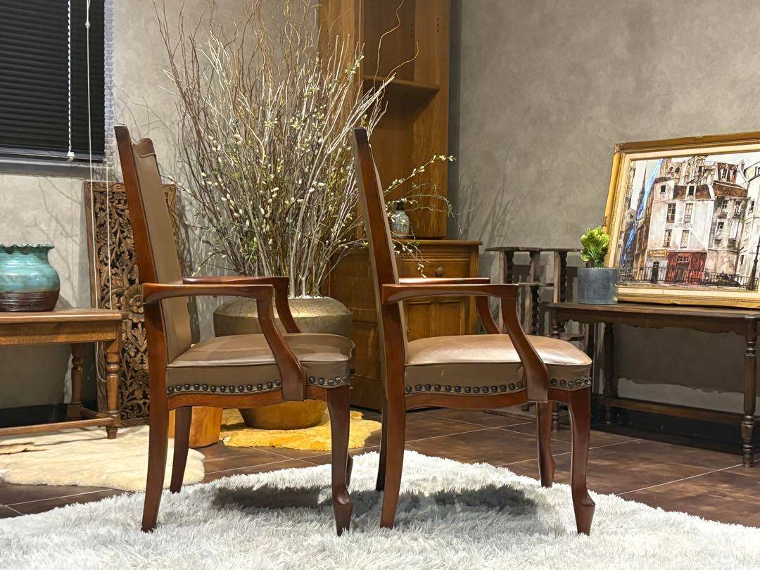 マルニ　maruni アームチェア　ビンテージ　鋲打　リベット　ハイバック　SK