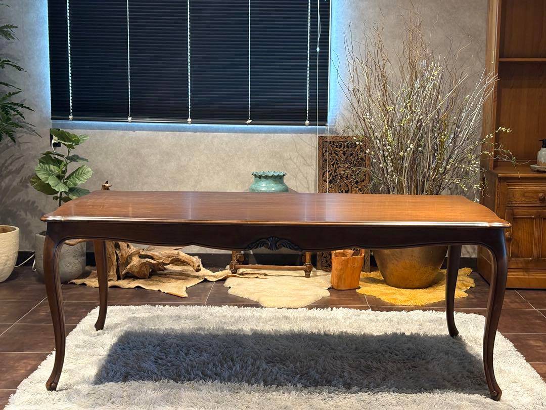 カリモク　karimoku 猫脚　クラシック　ダイニングセット　金華山織　IKG