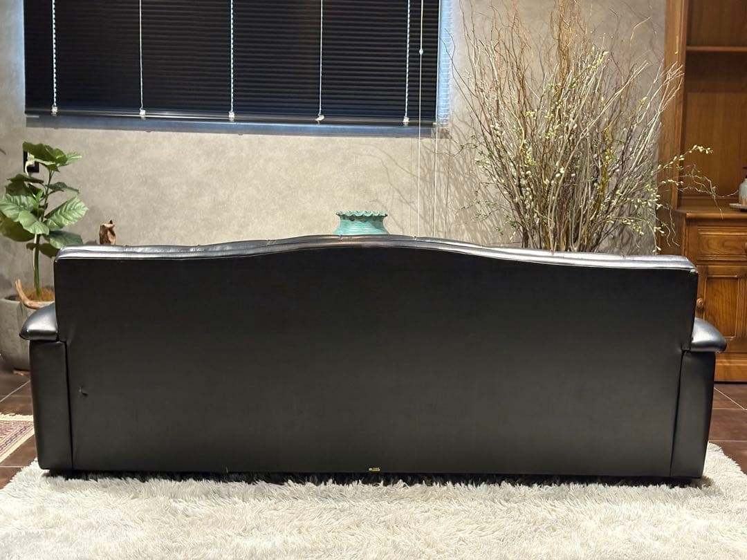 karimoku カリモク　3人掛けソファ　3Pソファ　ボタンダウン　本革　IZ