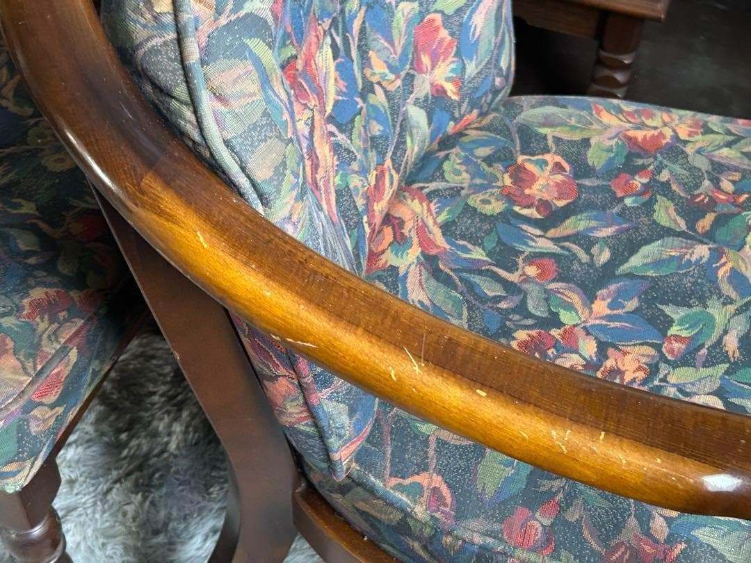 ②カリモク karimoku アームチェア　ヴィンテージチェア　2脚セット　GZ