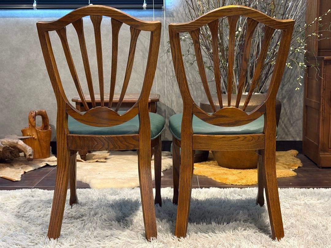 台湾製 オーク材 ダイニングチェア リビングチェア 食卓椅子 合皮レザー nZ