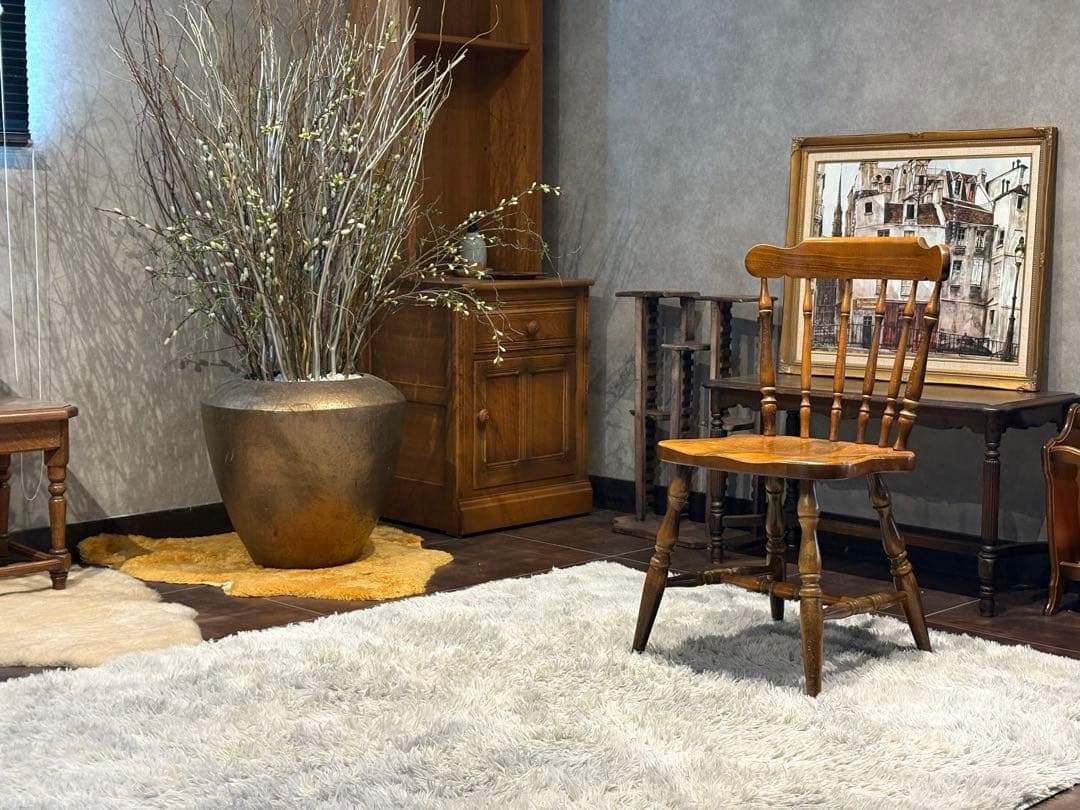 飛騨産業　キツツキマーク　ウィンザーチェア　スポークチェア　ヴィンテージ　IG