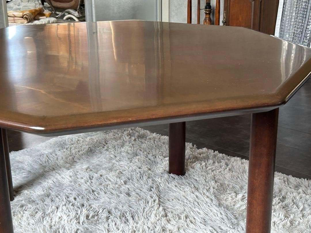希少品　FUJI FUNITURE フジファニチア　レトロ　八角形テーブル