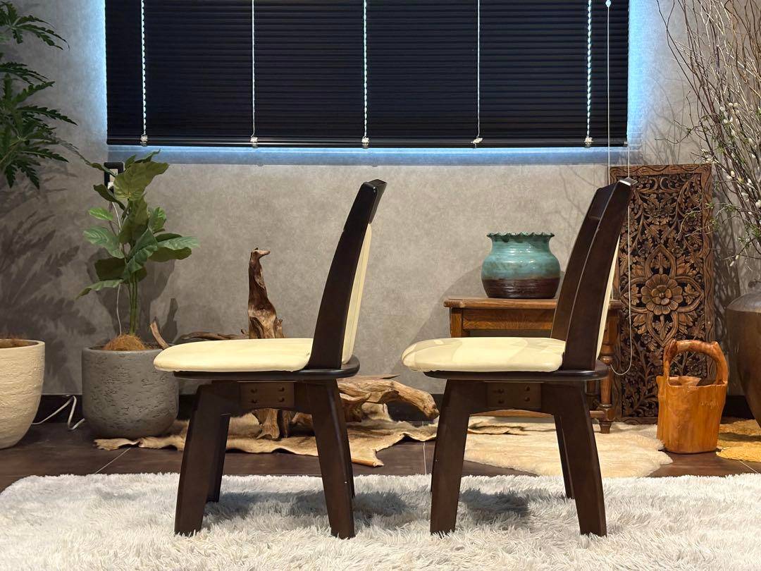 ダイニングセット　回転チェア　スクエアテーブル　省スペース　ニトリ　北欧　YH