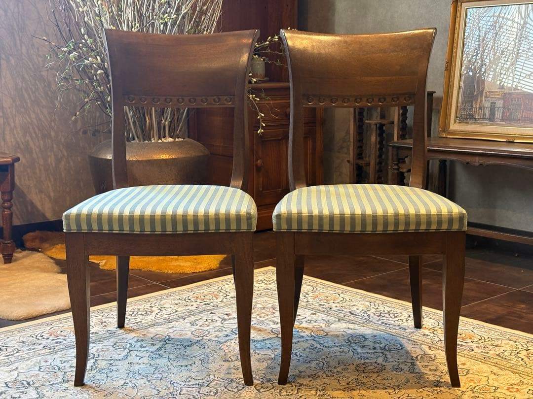 ②NAZERO ナゼロ ダイニングチェア リビングチェア アンティーク IZ